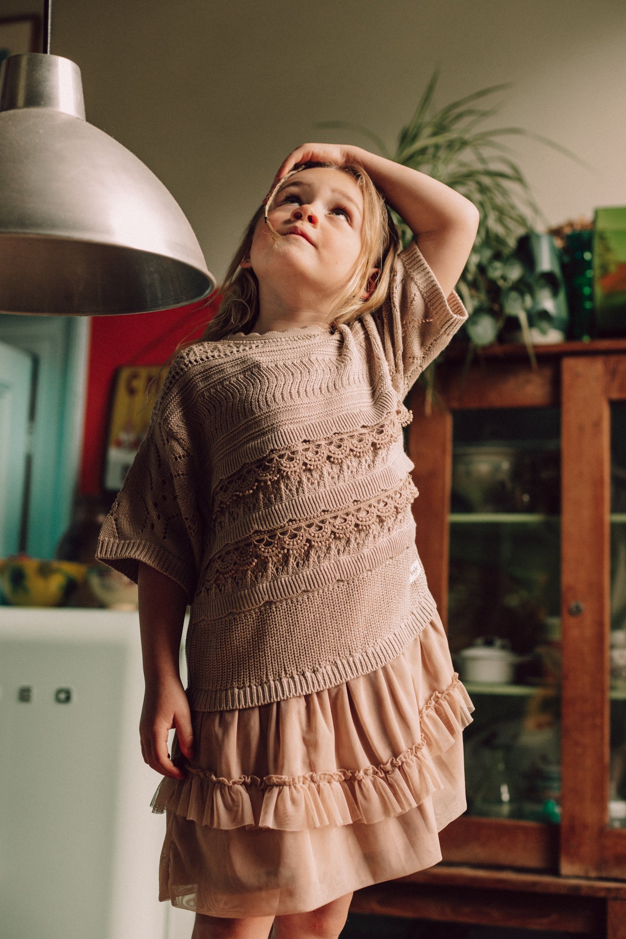 Baje Studio - knitted tule dress Maia - rose salmon