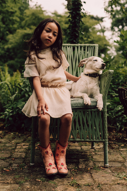 Baje Studio - crincle woven blouse Lou - crėme oat