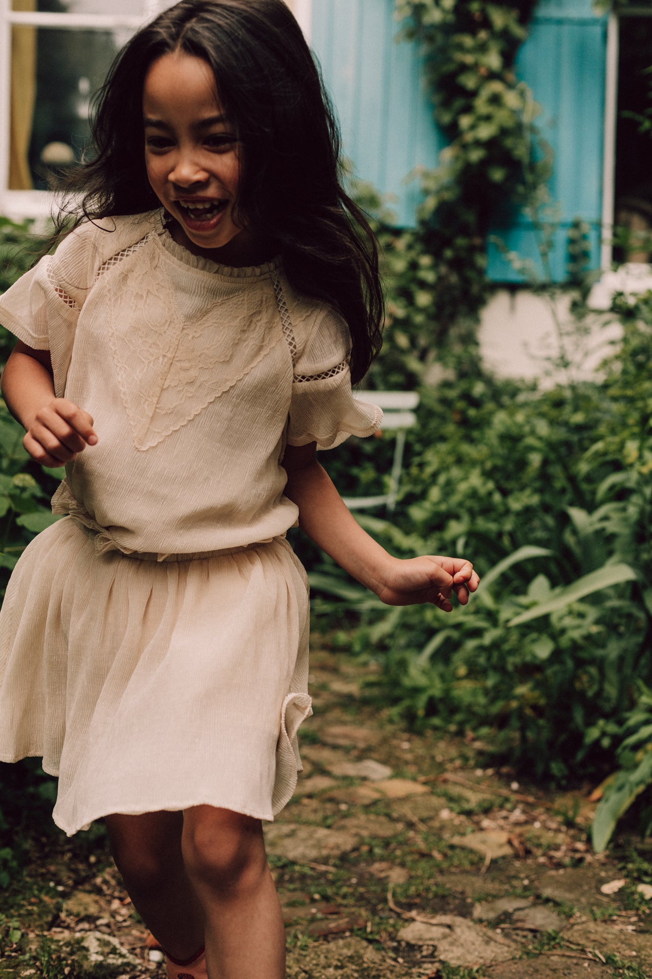 Crincle woven blouse Lou - crėme oat