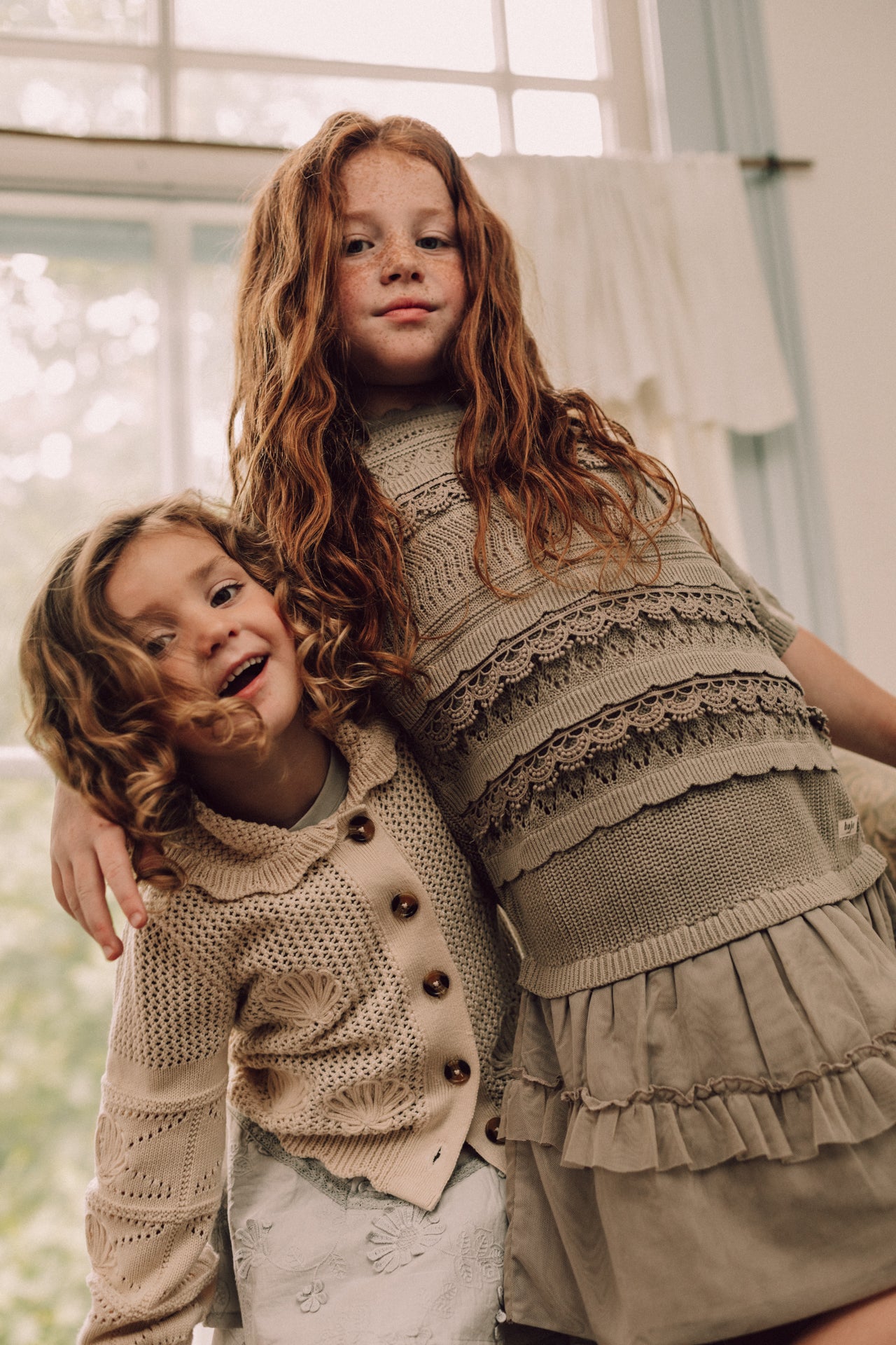 Baje Studio - knitted tule dress Maia - taupe clay