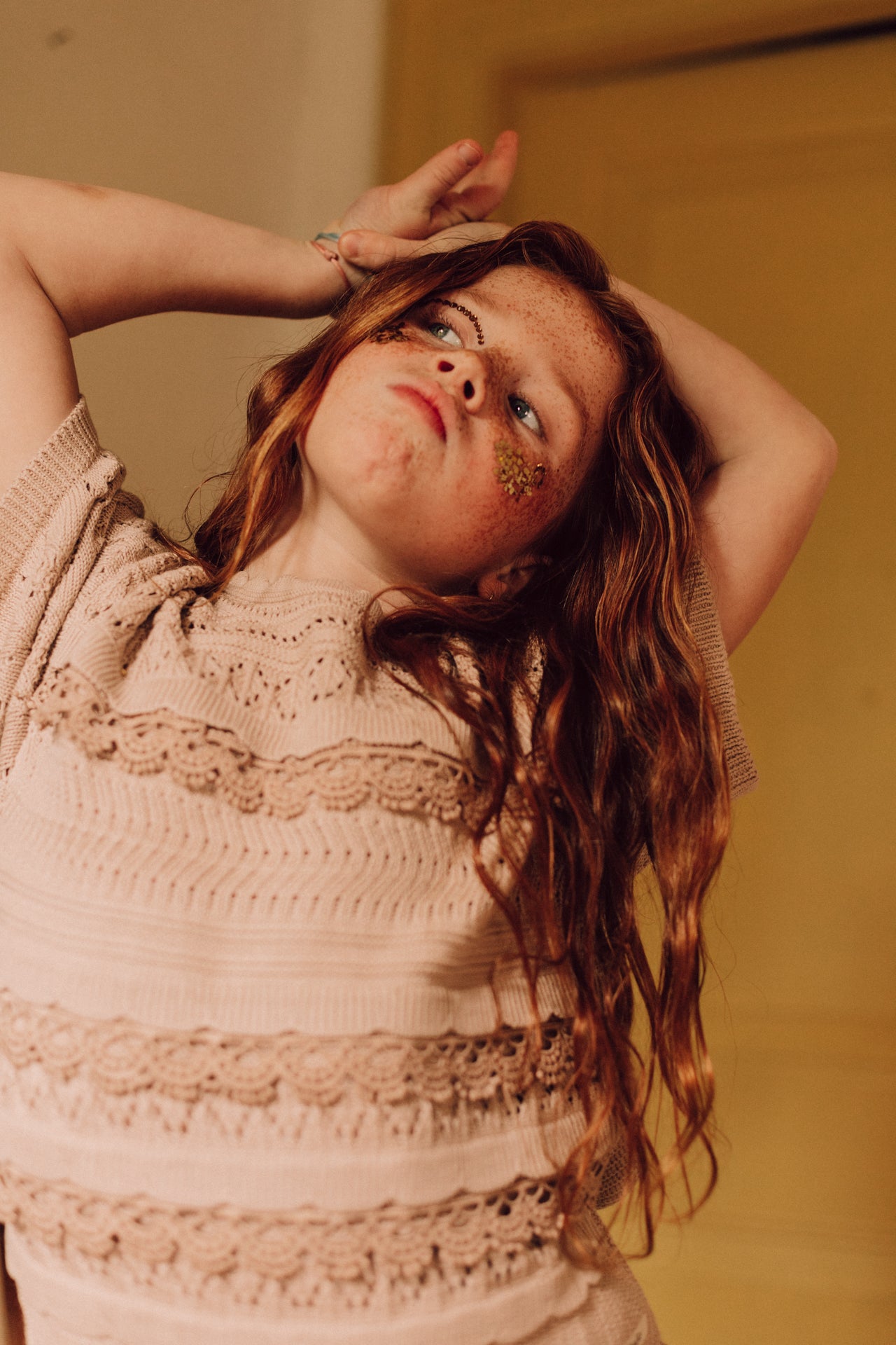 Baje Studio - knitted tule dress Maia - rose salmon