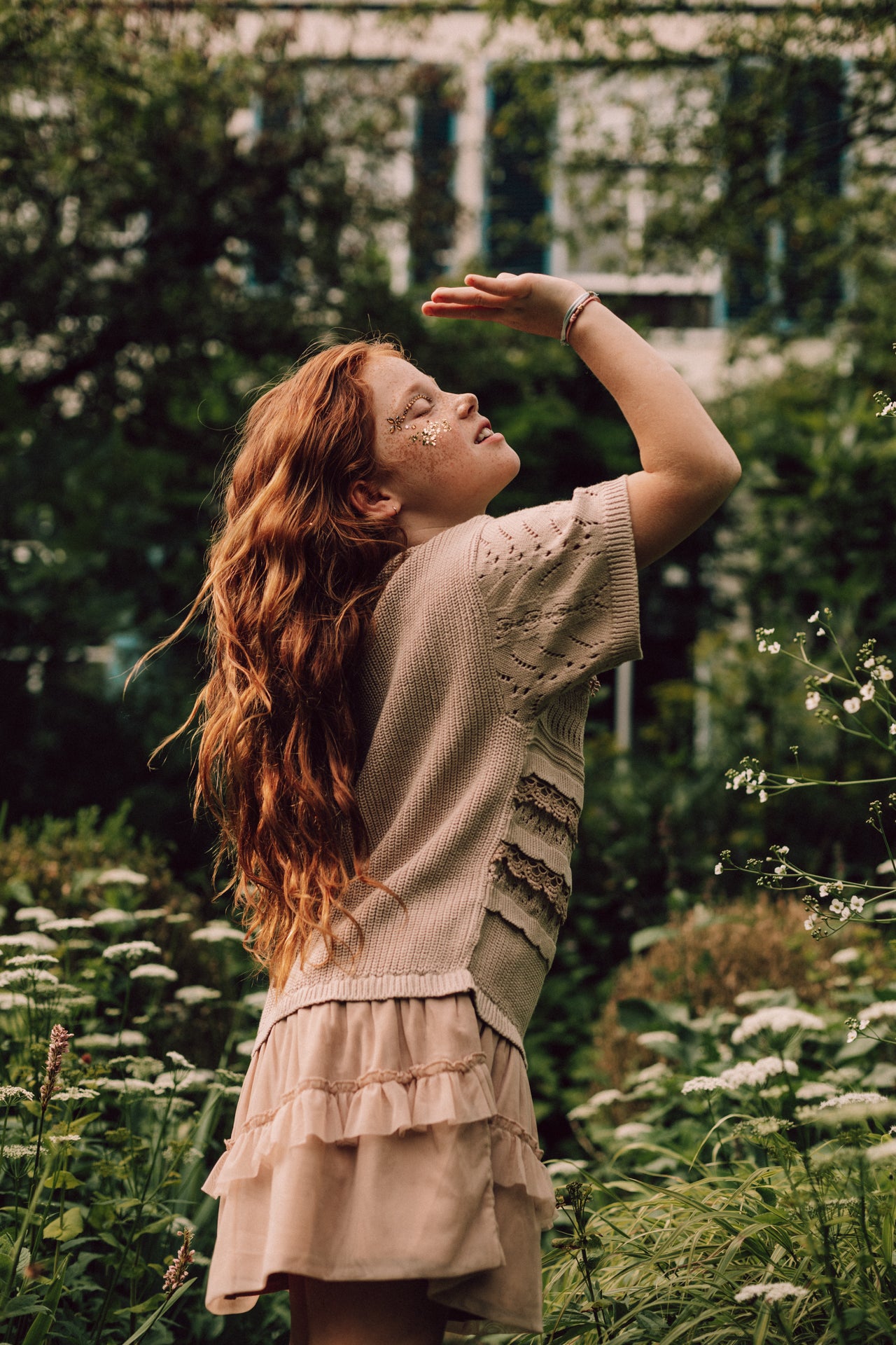 Baje Studio - knitted tule dress Maia - rose salmon