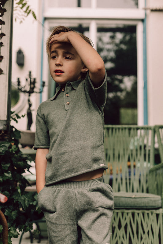 Baje Studio - knitted short Moi - green agave