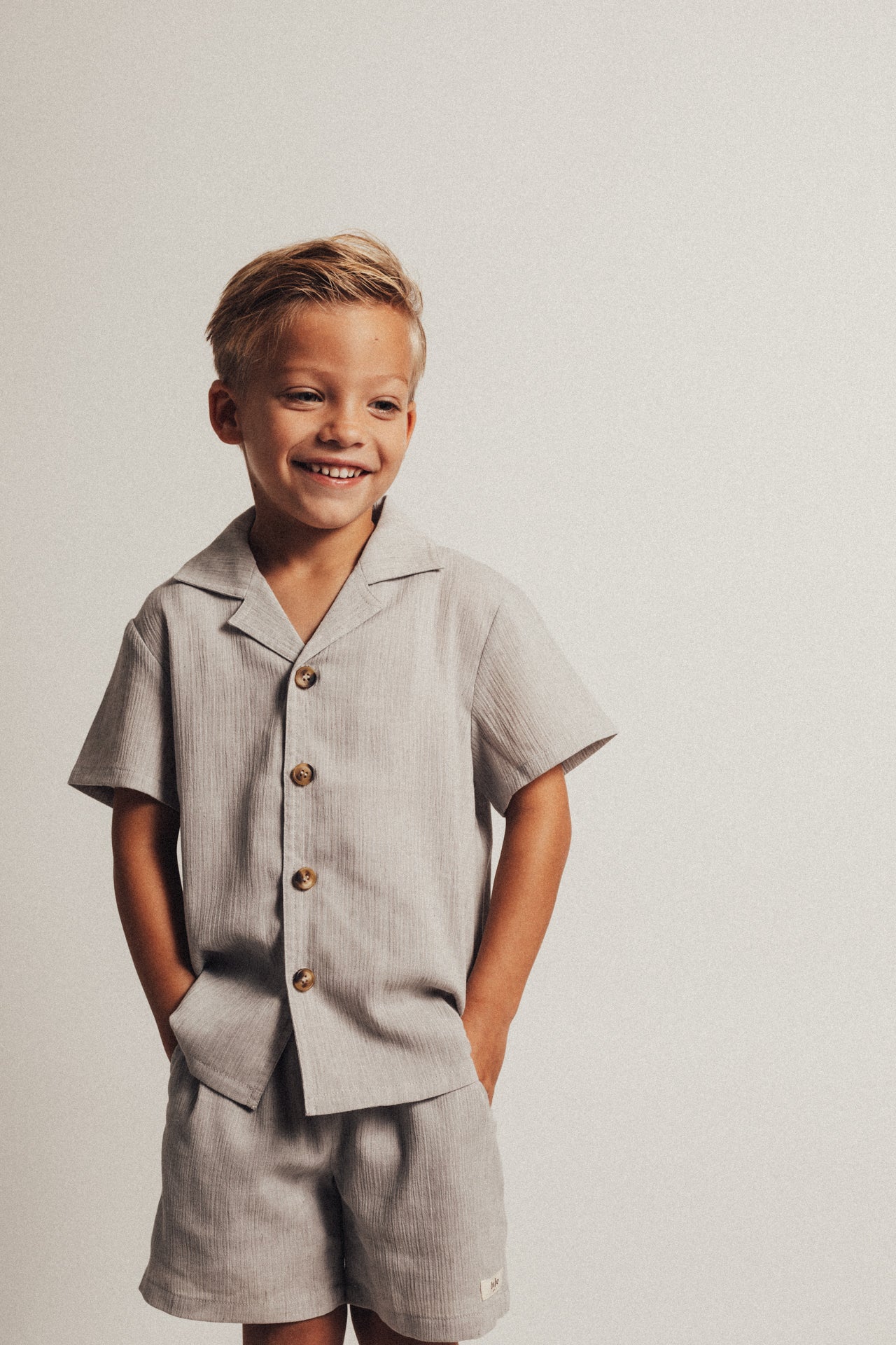 Baje Studio - linen blouse Buce - blue steel