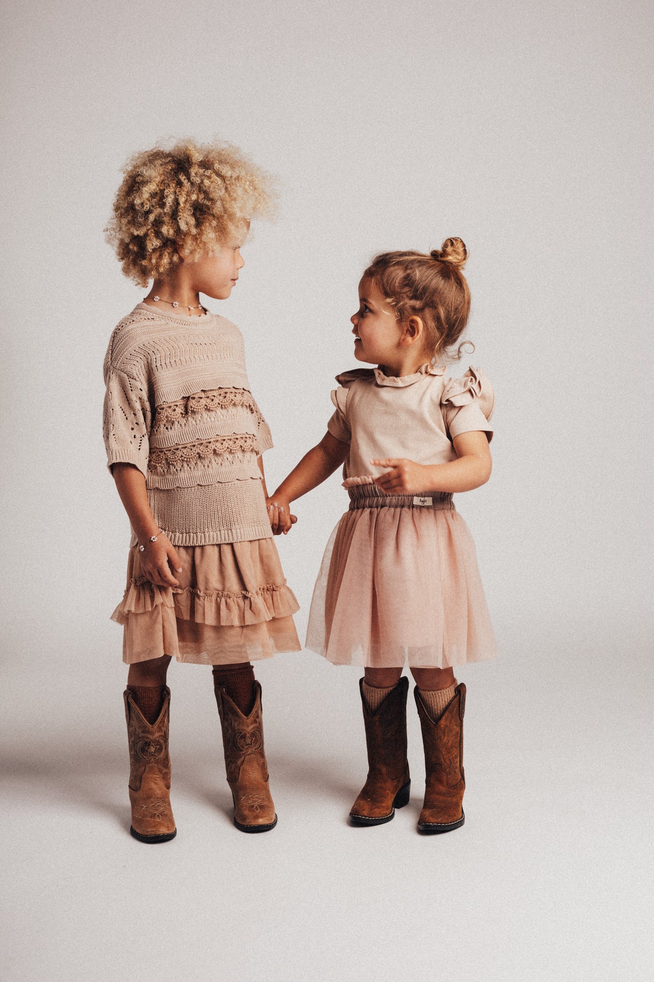 Baje Studio - knitted tule dress Maia - rose salmon