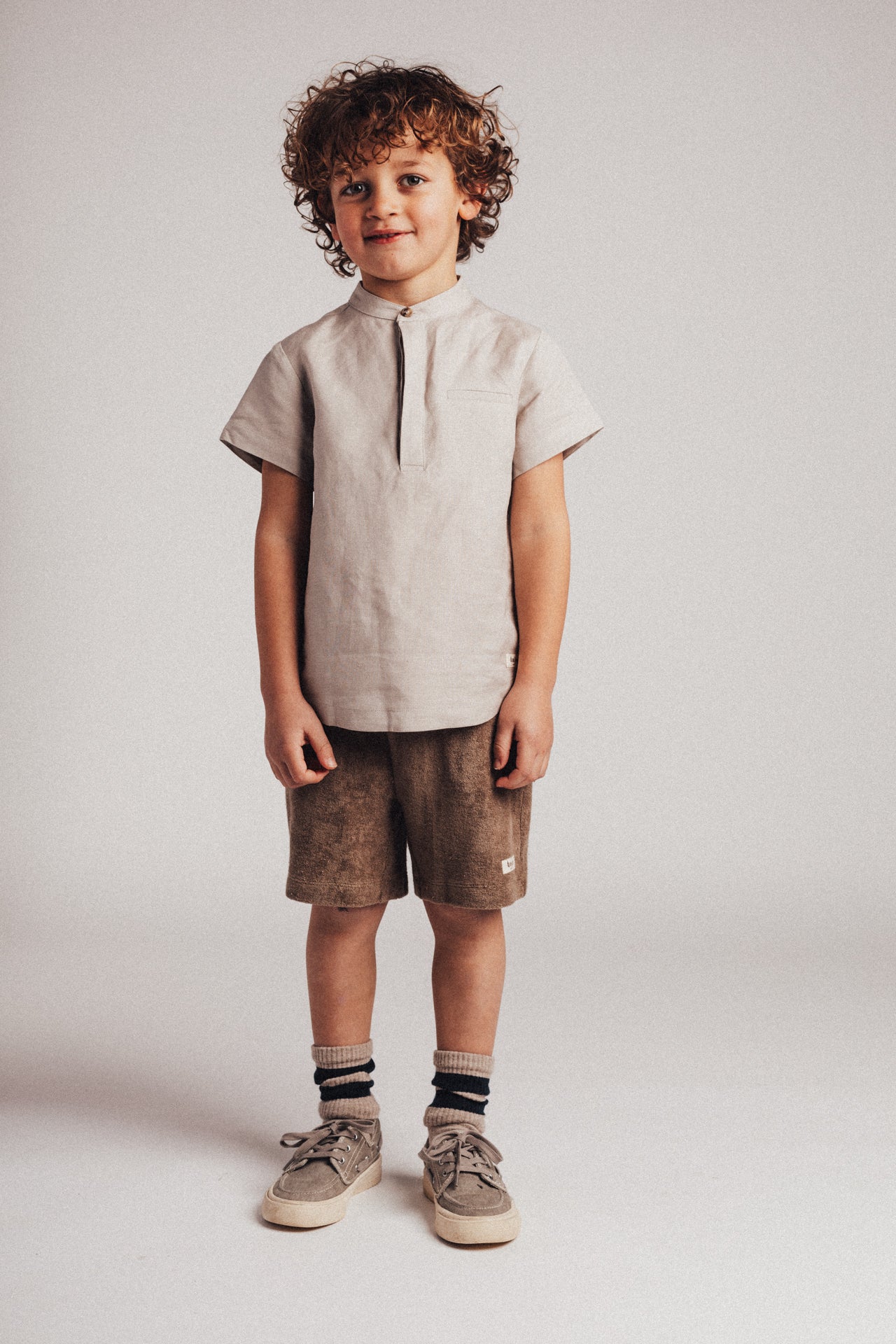 Baje Studio - linen blouse Joa - taupe clay