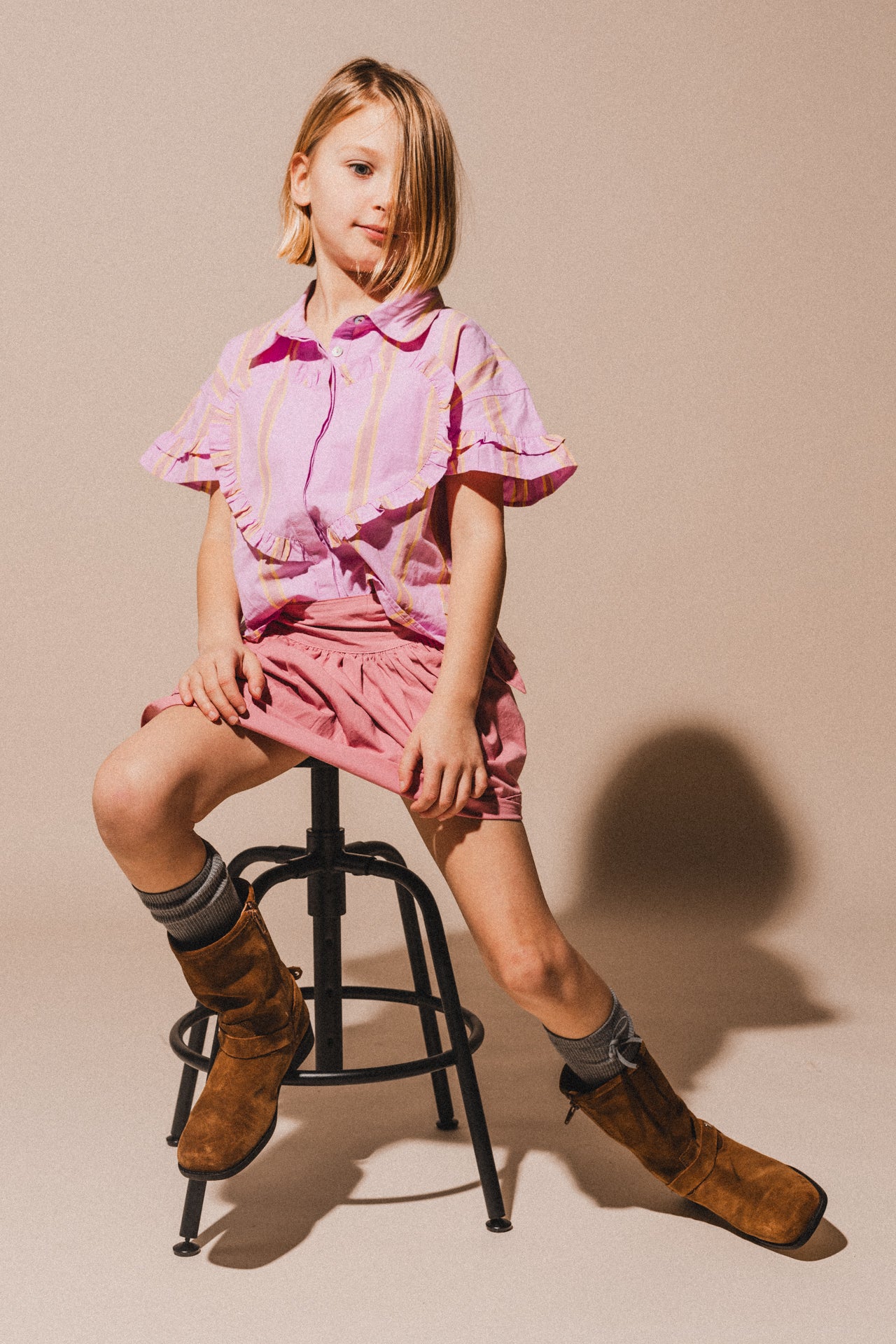 LABO - Blouse Santel - pink mulberry stripe