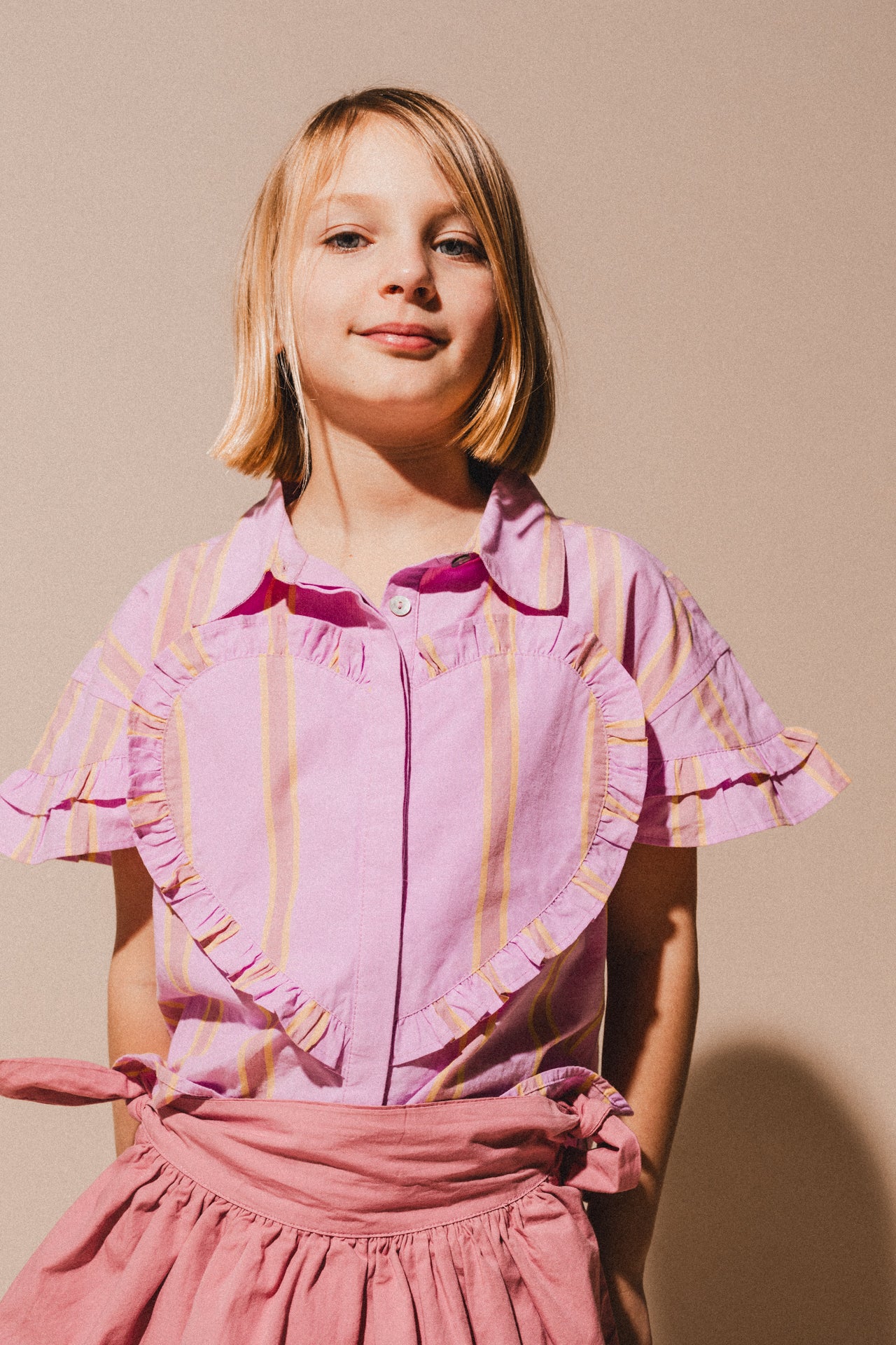 LABO - Blouse Santel - pink mulberry stripe