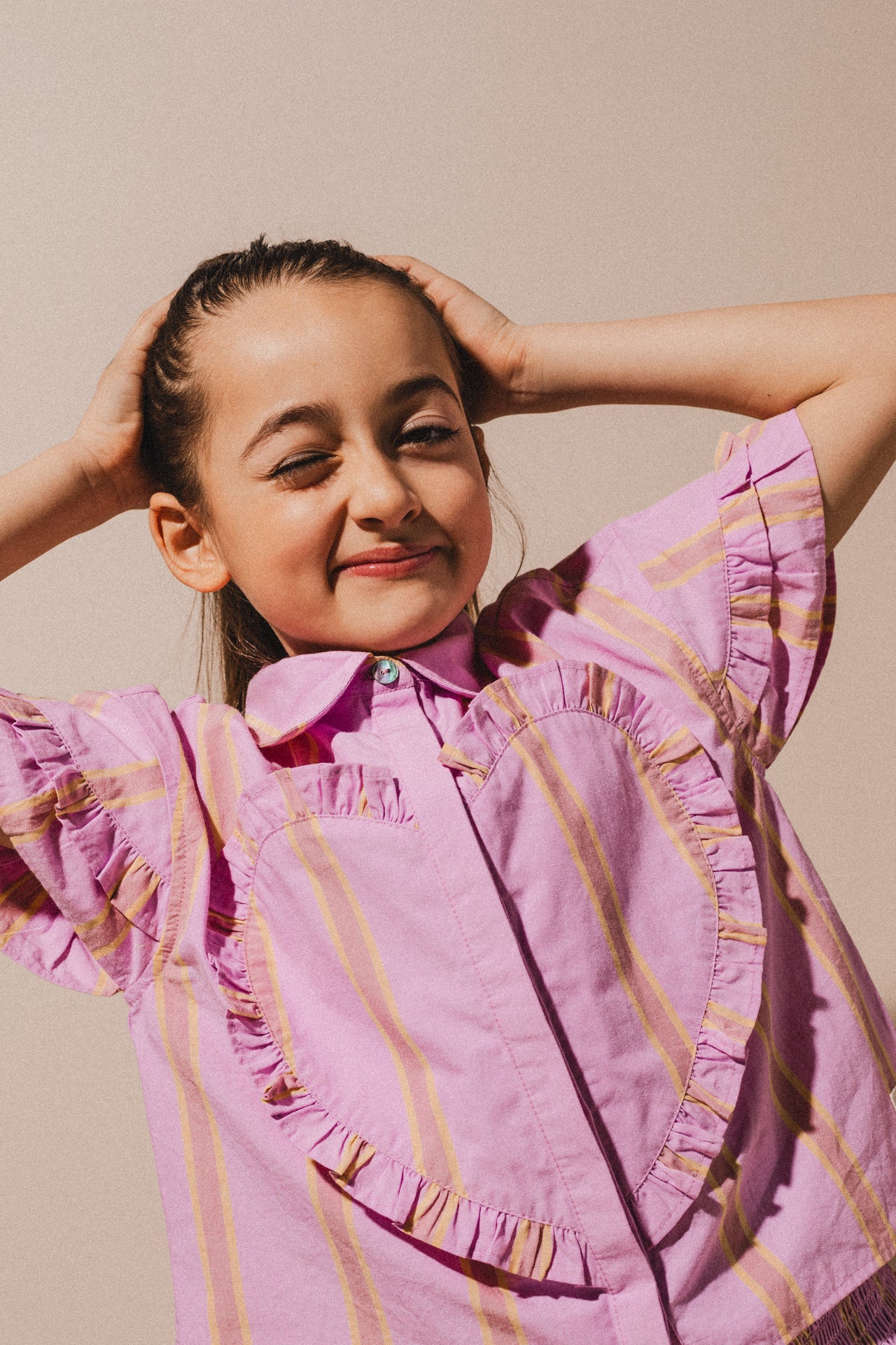 LABO - Blouse Santel - pink mulberry stripe