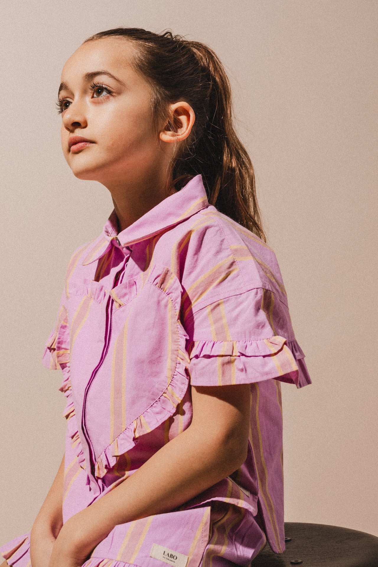 LABO - Blouse Santel - pink mulberry stripe
