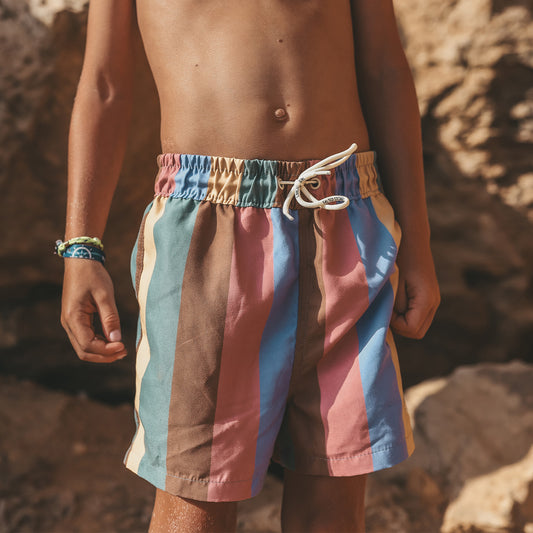 Salted Stories - swim shorts multi stripe
