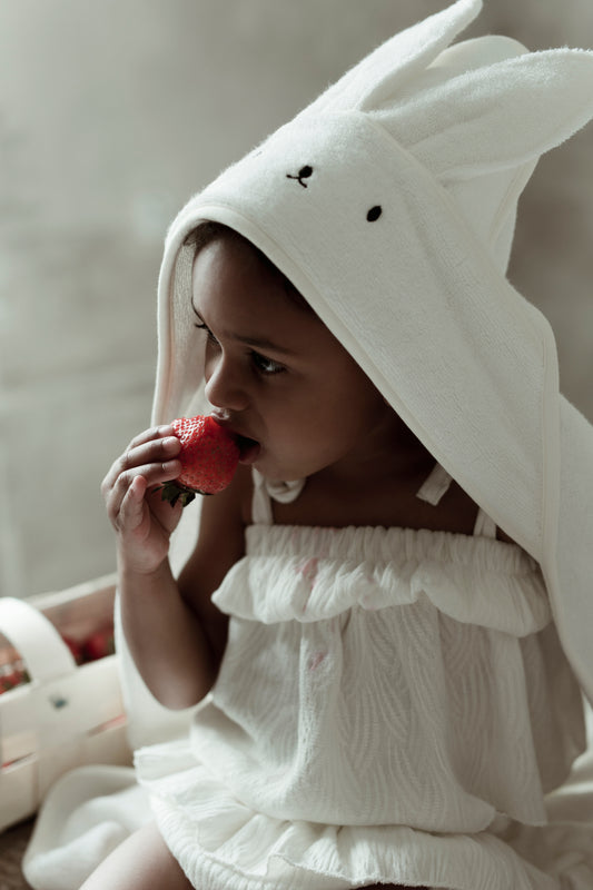 Badcape konijn ~ crème