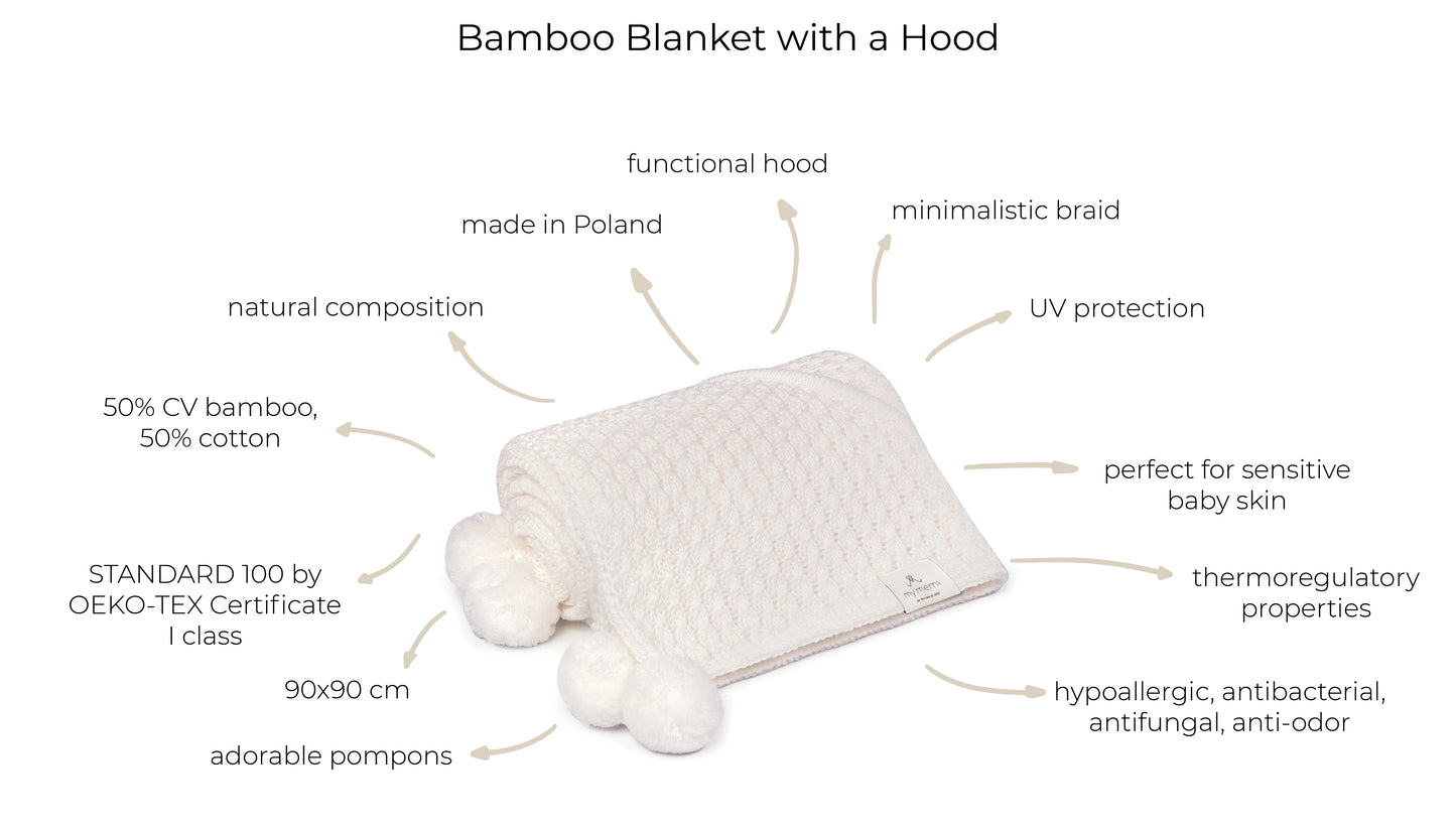 Omslagdoek met pompom