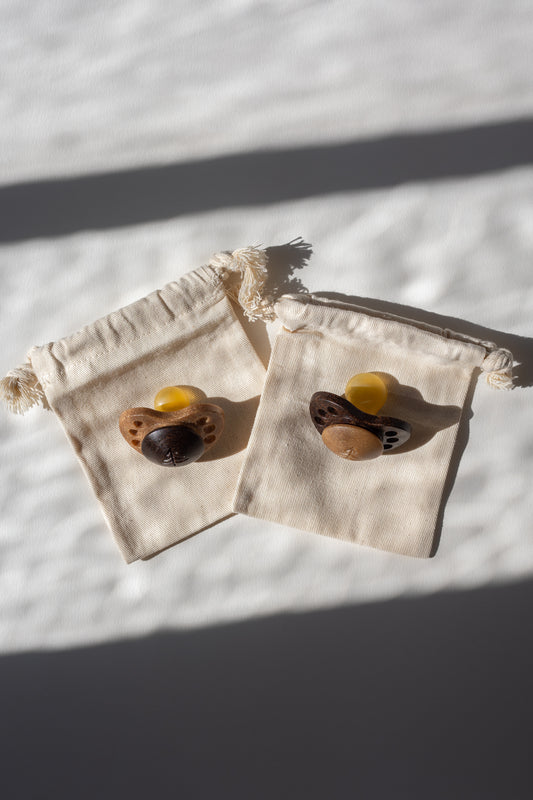 Skogen Baby - fopspeen bok + kokos anatomisch (platte speen) - 2 stuks