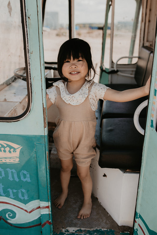 Riffle Amsterdam - playsuit katoenlinnen ~ beige