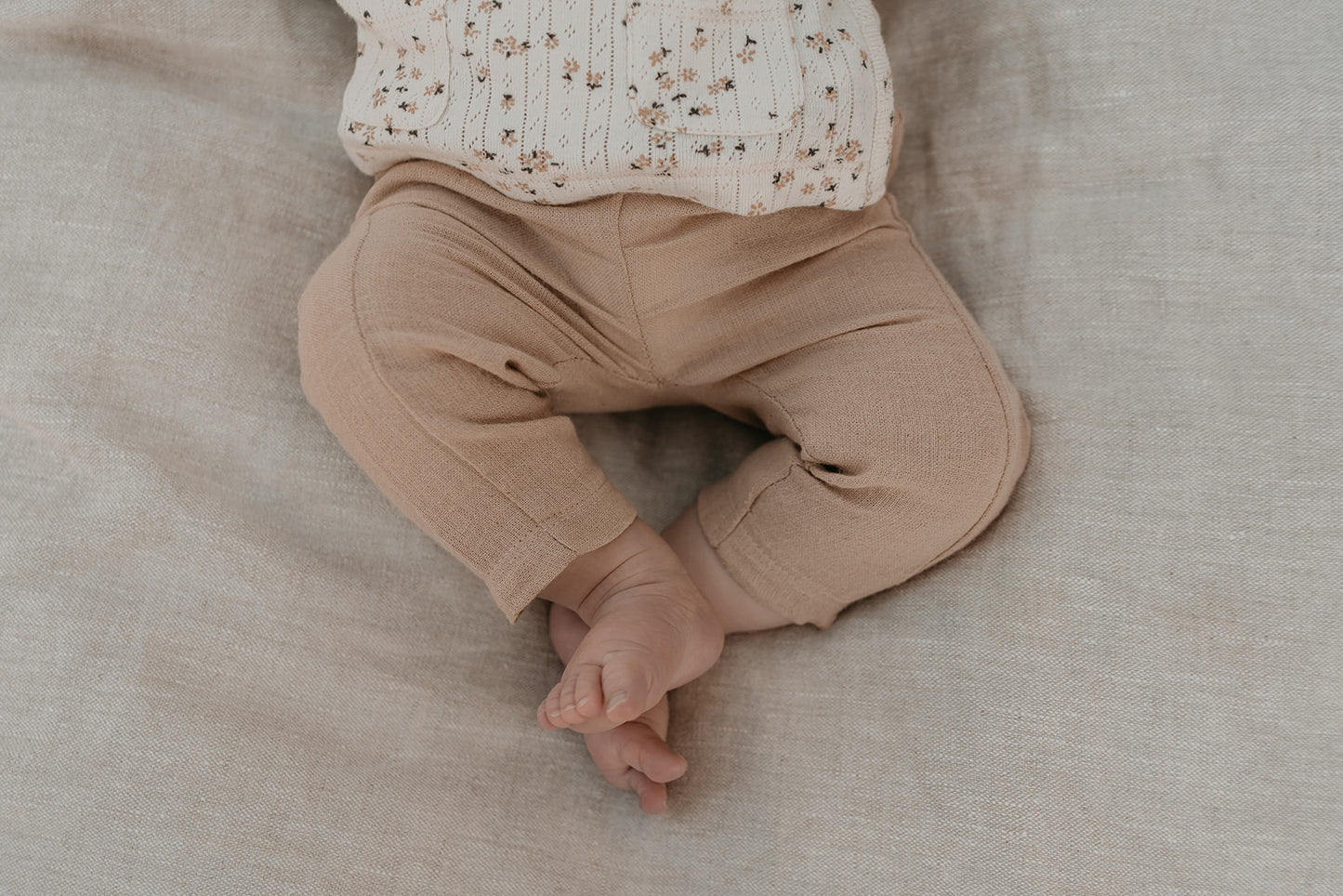 Luchtige zomerbroek beige