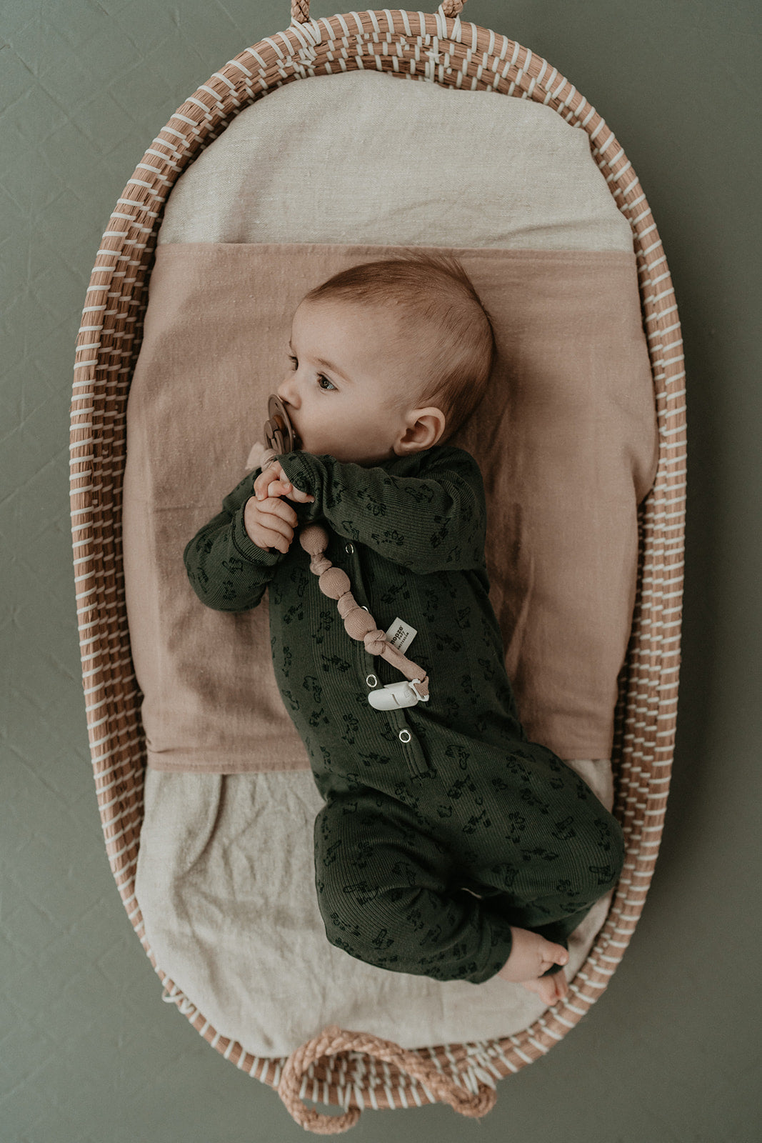 Bodysuit animal print - donkergroen