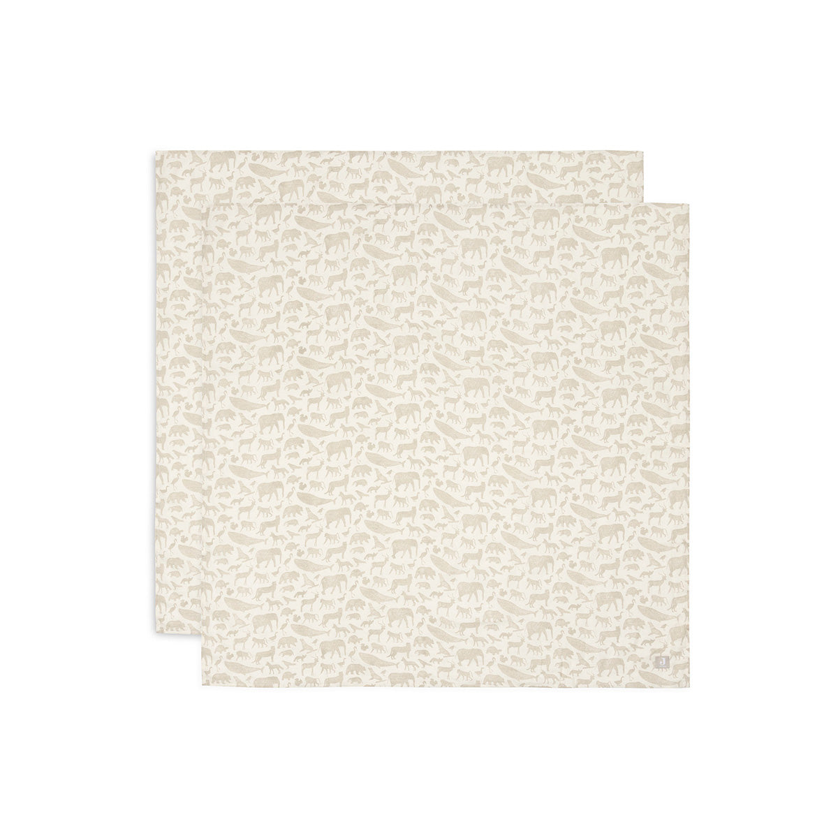 Jollein - hydrofiel multidoek Animals - Nougat - 2 stuks