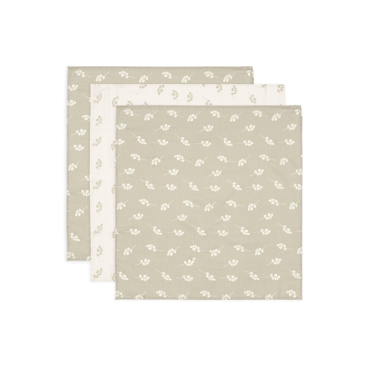 Hydrofiele doek Twig - olive green - 3 stuks