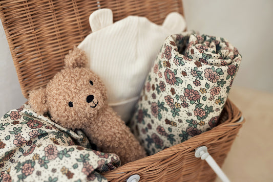 Jollein - hydrofiele doek Retro Flowers - 3 stuks