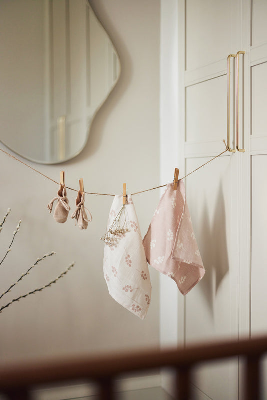 Hydrofiele monddoekje Twig - wild rose - 3 stuks