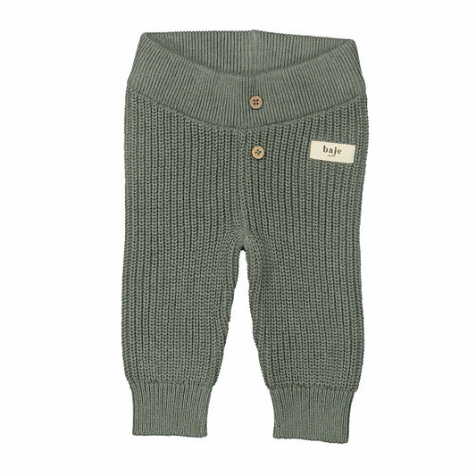 Baje Studio - gebreide legging Morris - donkergroen