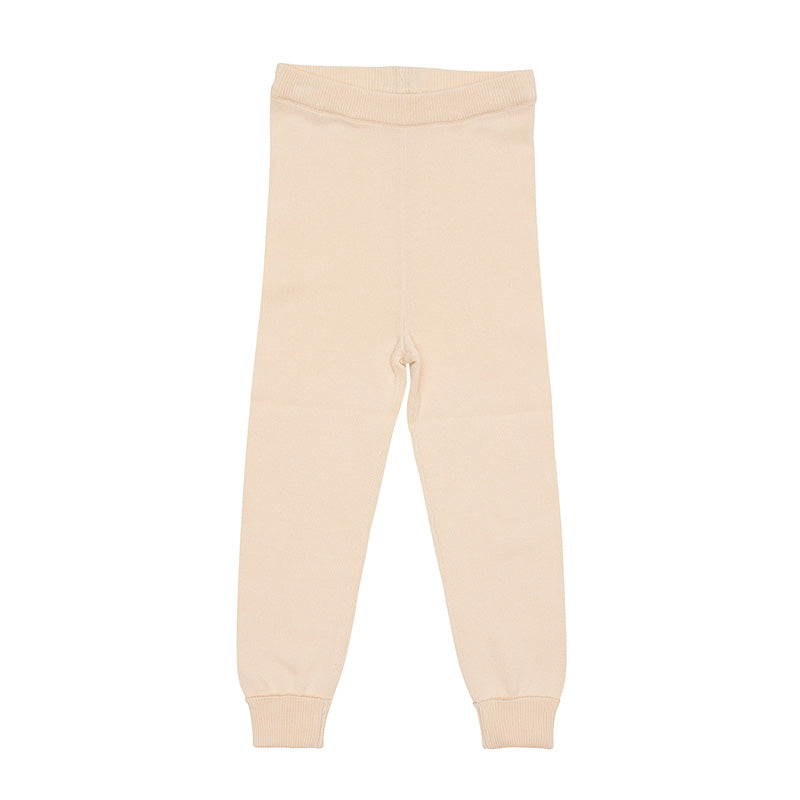Dun gebreide legging - crème