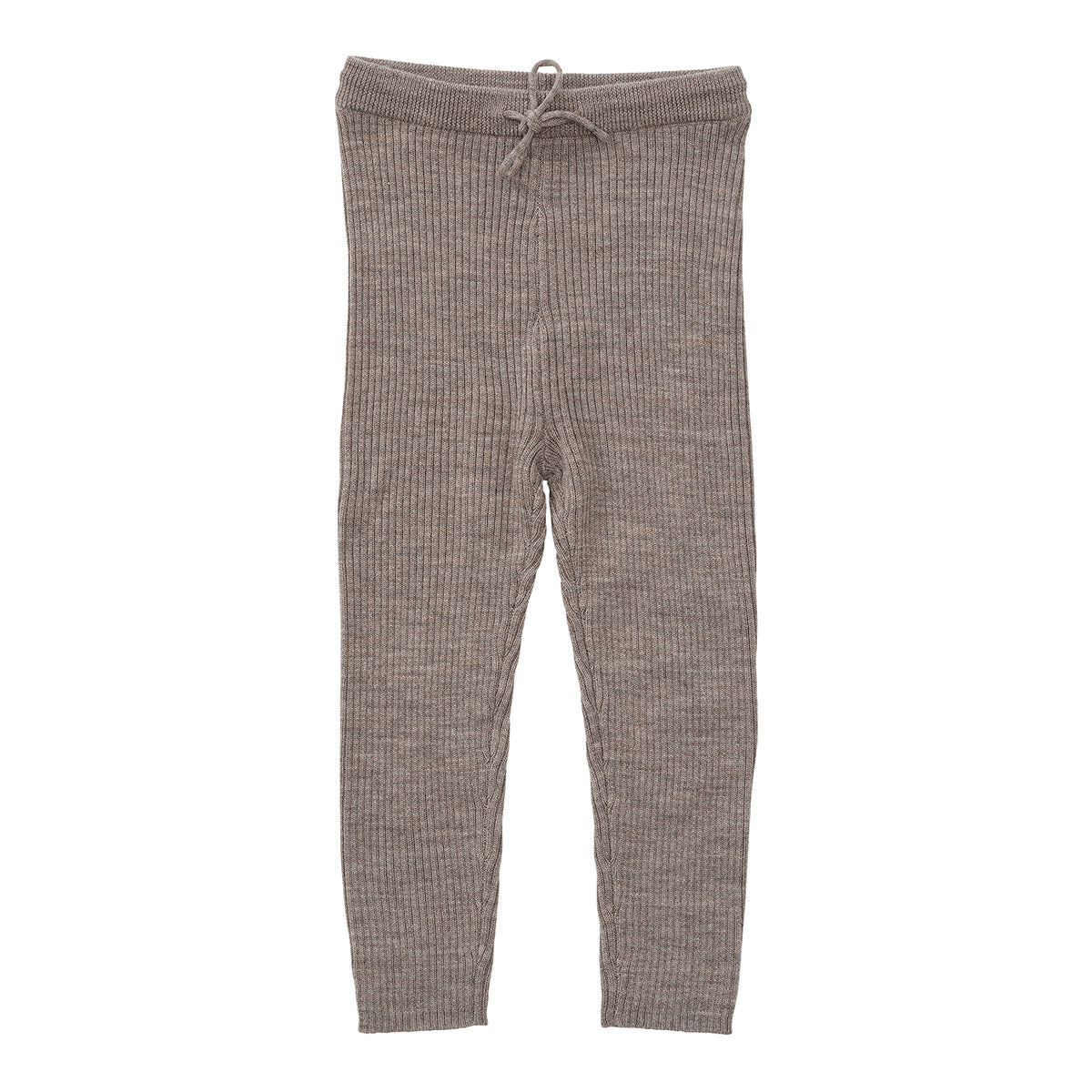 Merino classic rib legging - natural melange