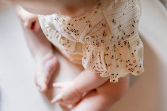 Riffle Amsterdam - romper bloemen ecru