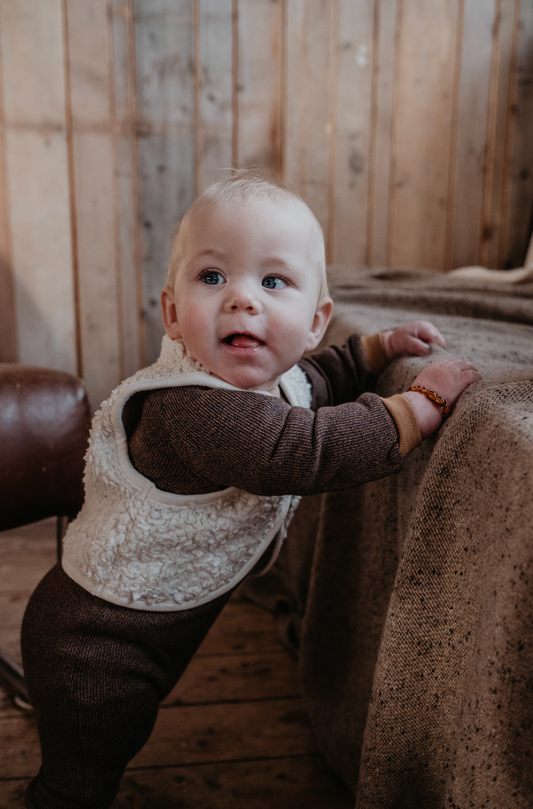 Riffle Amsterdam - teddy gilet Babou - offwhite