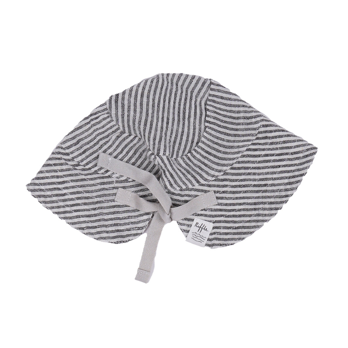 Riffle Amsterdam - zonnehoed gestreept ~ offwhite/bruin