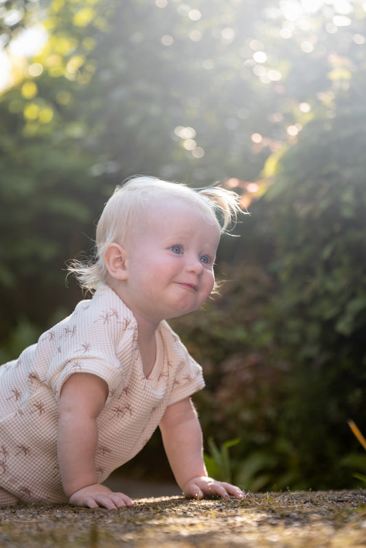 Oversized T-shirt palmbomen wafel stof ~ handmade
