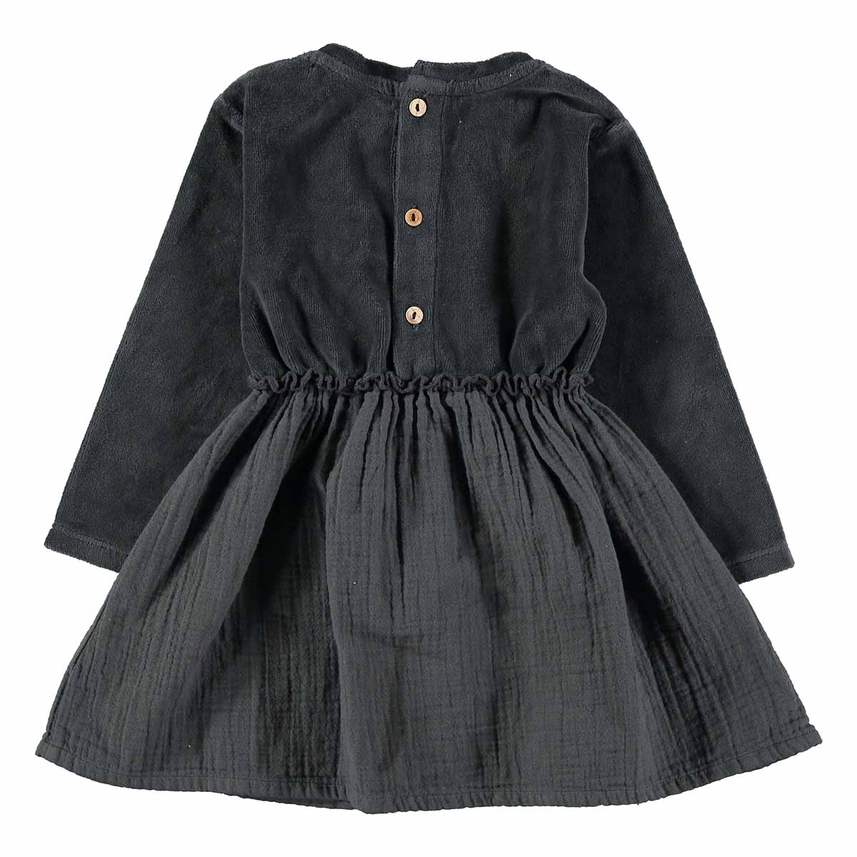 Velvet dress - shadow gray