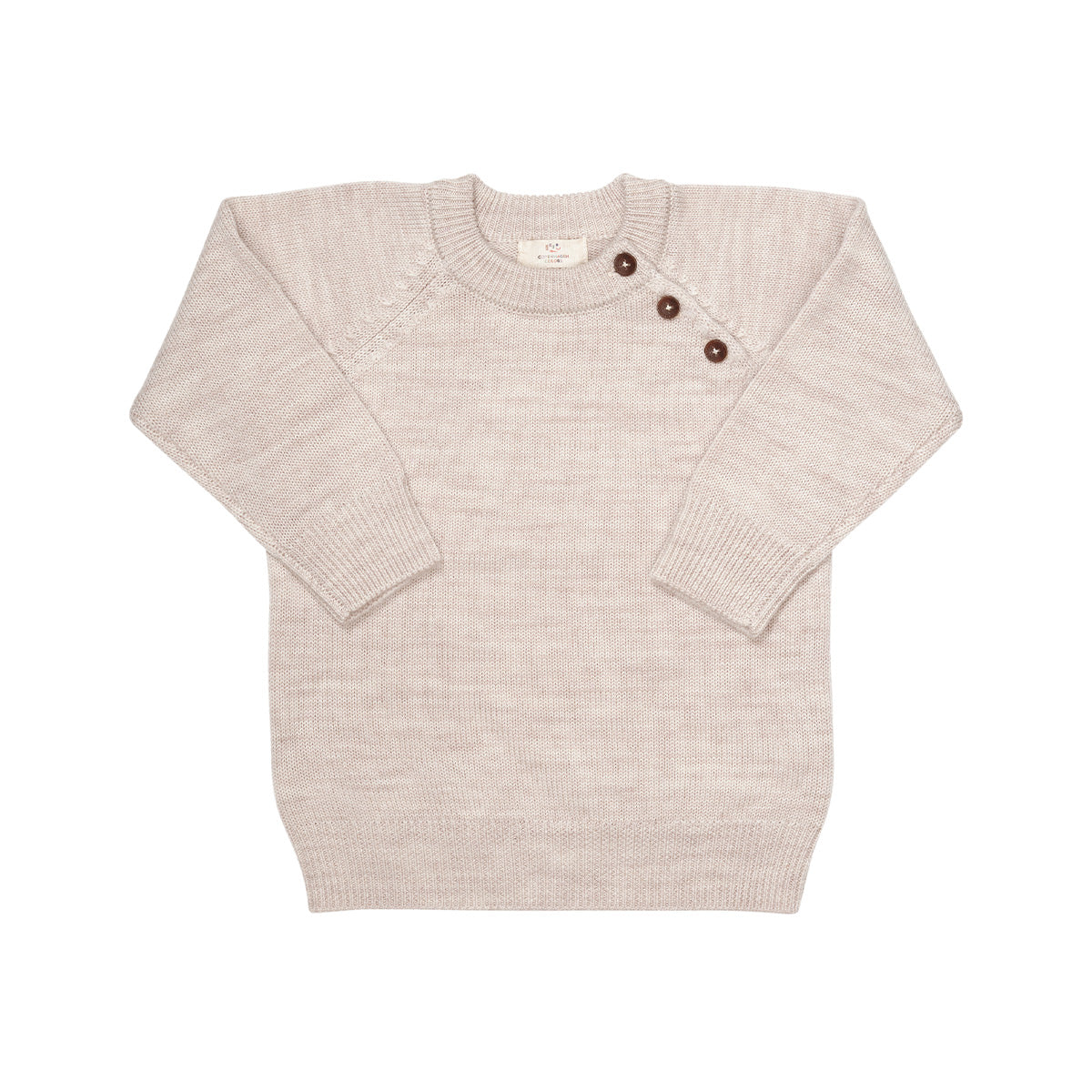 Classic merino jumper - pale cream melange