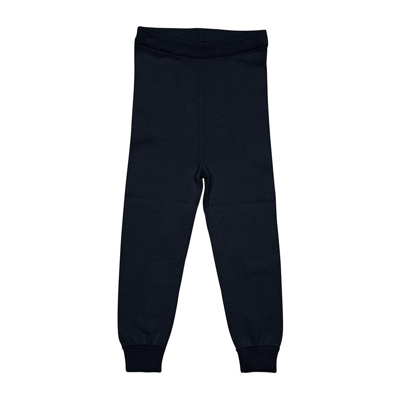 Dun gebreide legging - marineblauw