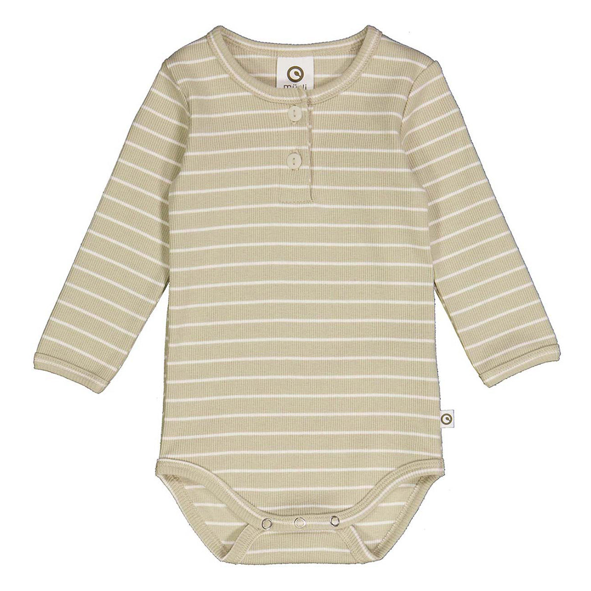 Romper rib stripe - desert green