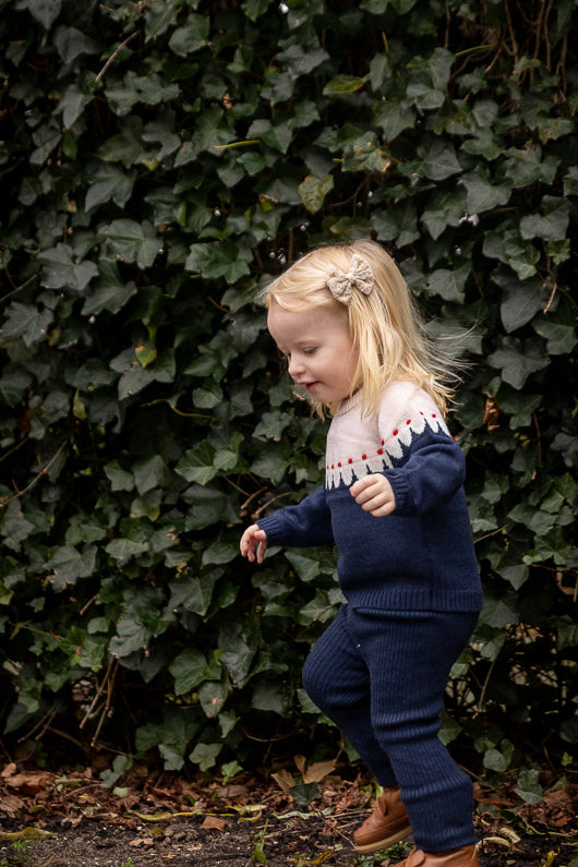 Cupcake classic jumper - navy/pink combi