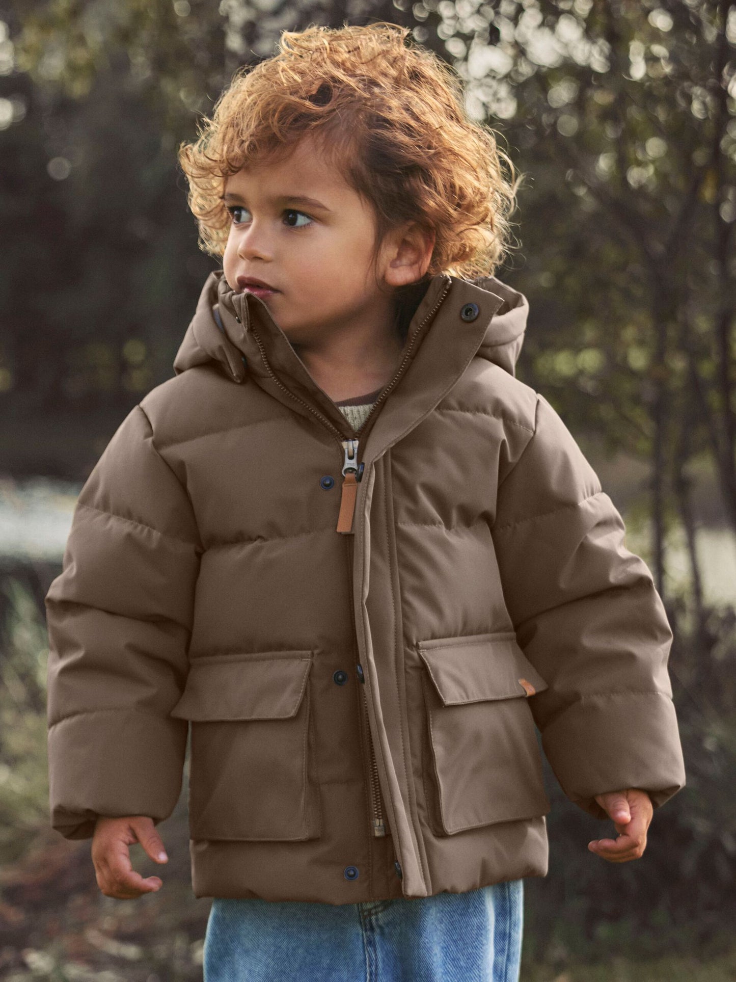 Lil'Atelier - puffer jacket - dark earth brown