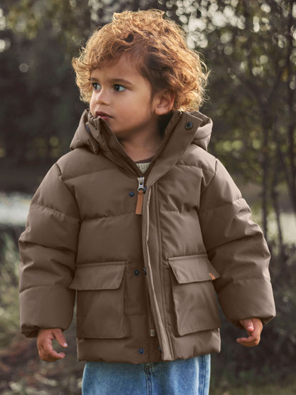 Lil'Atelier - puffer jacket - dark earth brown