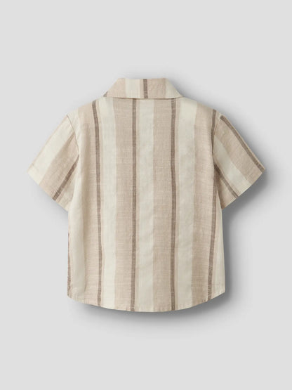 Lil'Atelier - woven blouse - coconut milk stripe