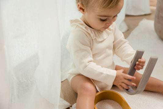 UAUA - ruffled romper - perla