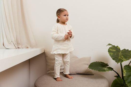 UAUA - legging ruffle - perla