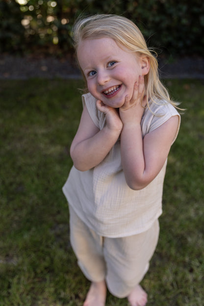 Pequeno Tocon - mousseline pants - natural