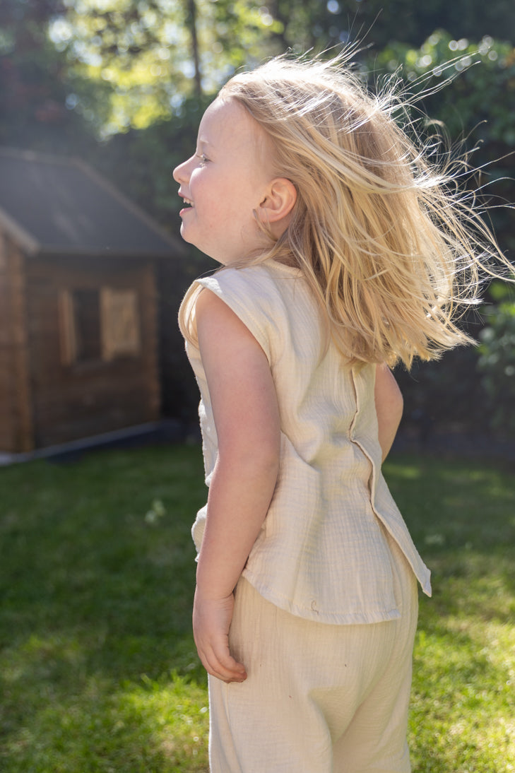 Pequeno Tocon - mousseline top - natural