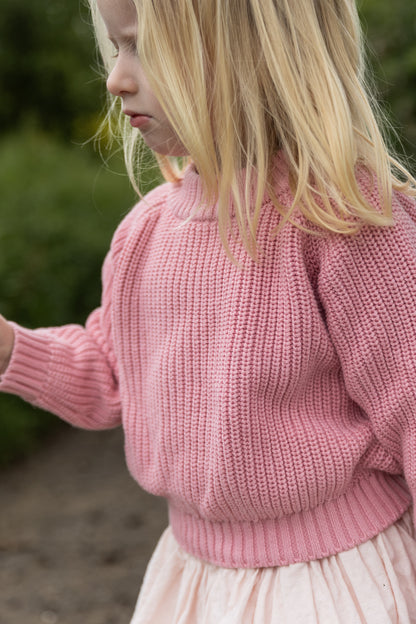 Copenhagen Colors - knitted classic rib jumper - pink