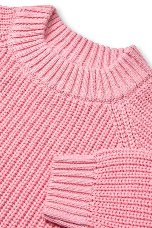 Copenhagen Colors - knitted classic rib jumper - pink