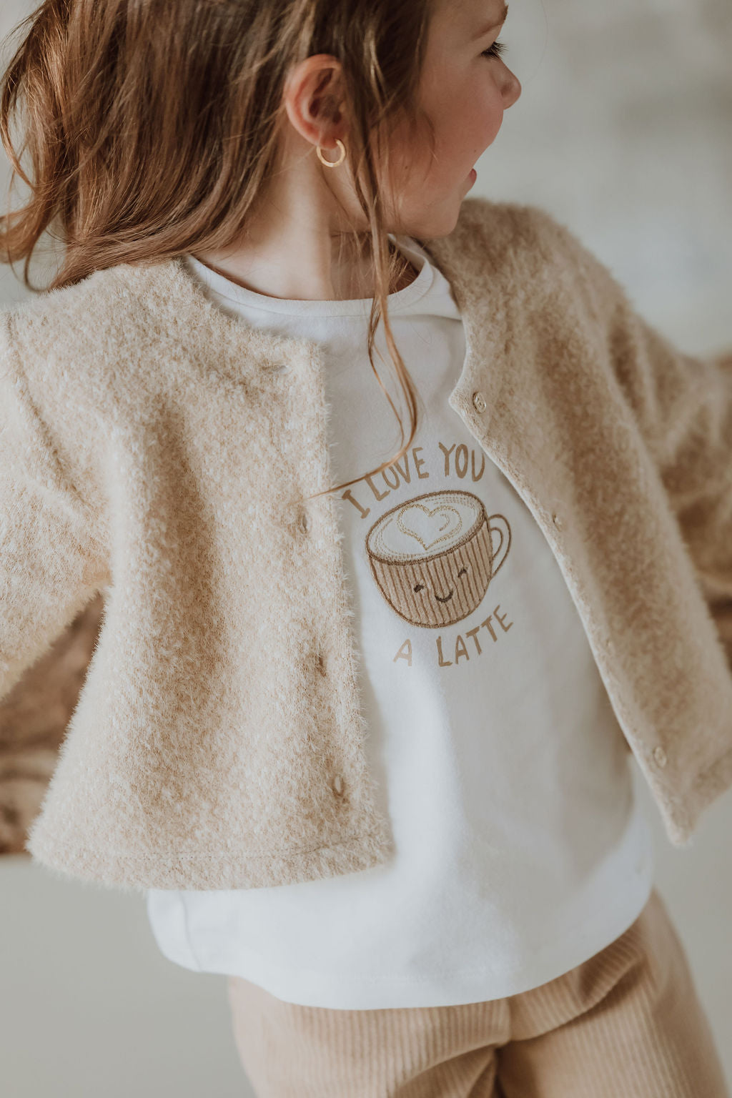 GYMP - longsleeve Aerodoux -  I Love You A Latte - offwhite