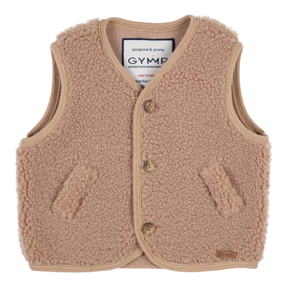 GYMP - teddy gilet Boston - beige