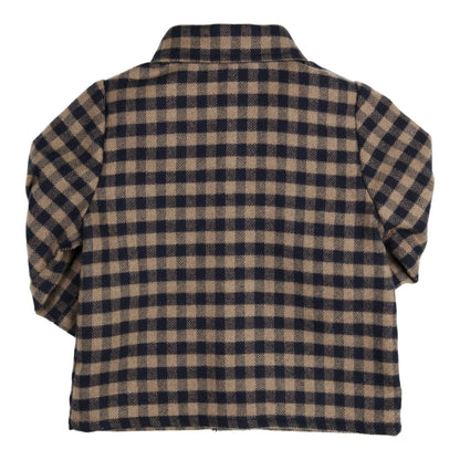 GYMP - check blouse Harley - beige/navy