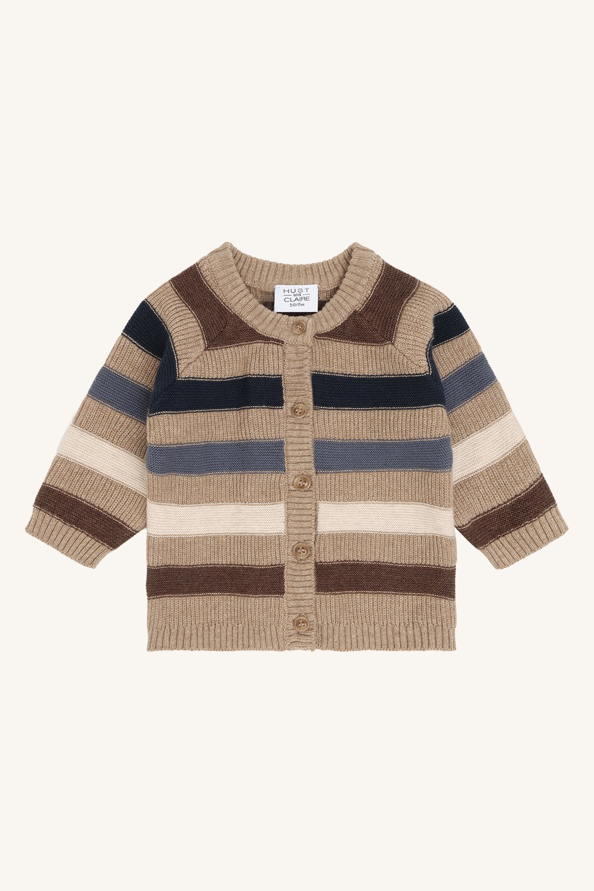Hust & Claire - cardigan Call - biscuit stripe